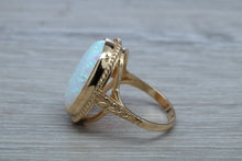 Load image into Gallery viewer, Large Fiery Opal set Yellow Gold Ring