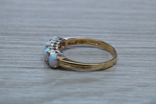 Load image into Gallery viewer, Fiery Opal and Diamonds set Yellow Gold Ring