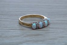 Load image into Gallery viewer, Fiery Opal and Diamonds set Yellow Gold Ring