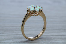 Load image into Gallery viewer, Beautiful Fiery Opal and Diamonds set Yellow Gold Ring