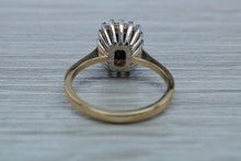 Load image into Gallery viewer, Emerald cut Royal Blue Sapphire and Diamond Ring