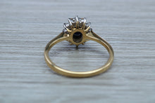 Load image into Gallery viewer, Halo set Blue Sapphire and Diamond Ring
