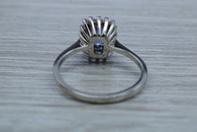 Load image into Gallery viewer, One carat AAA Grade Tanzanite and Diamond Halo Ring