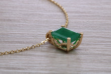 Load image into Gallery viewer, Two carat Natural Emerald Solitaire Necklace