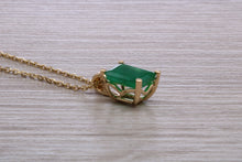 Load image into Gallery viewer, Two carat Natural Emerald Solitaire Necklace