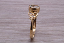 Load image into Gallery viewer, Swiss Blue Topaz set Yellow Gold Ring