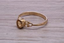 Load image into Gallery viewer, Petite Citrine set Yellow Gold Ring