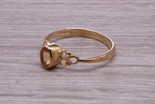 Load image into Gallery viewer, Petite Citrine set Yellow Gold Ring