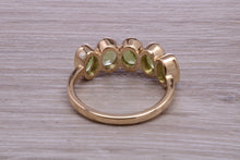 Load image into Gallery viewer, 1.50 carat Five stone Peridot Gemstone set Gold Ring