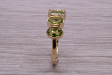 Load image into Gallery viewer, 1.50 carat Five stone Peridot Gemstone set Gold Ring