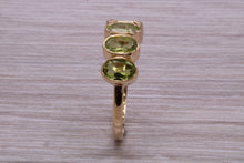 Load image into Gallery viewer, 1.50 carat Five stone Peridot Gemstone set Gold Ring