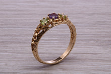 Load image into Gallery viewer, Multi Gemstone set Yellow Gold Ring