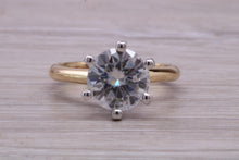 Load image into Gallery viewer, Two carat Forever Classic Charles and Colvard Moissanite Diamond Solitaire