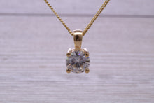 Load image into Gallery viewer, One carat Round cut Moissanite Diamond Solitaire Necklace