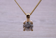 Load image into Gallery viewer, One carat Round cut Moissanite Diamond Solitaire Necklace