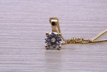 Load image into Gallery viewer, One carat Round cut Moissanite Diamond Solitaire Necklace
