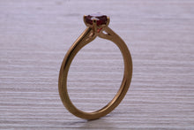 Load image into Gallery viewer, Quarter carat Rhodolite Garnet set Gold Solitaire Ring