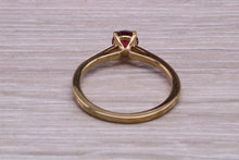 Load image into Gallery viewer, Quarter carat Rhodolite Garnet set Gold Solitaire Ring