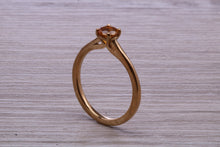 Load image into Gallery viewer, Quarter carat Citrine set Gold Solitaire Ring