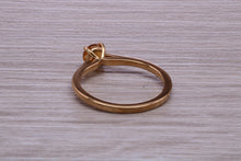 Load image into Gallery viewer, Quarter carat Citrine set Gold Solitaire Ring