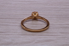 Load image into Gallery viewer, Quarter carat Citrine set Gold Solitaire Ring