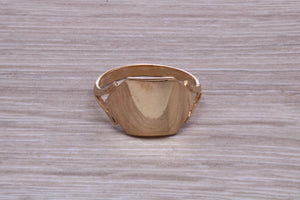 Square Faced Yellow Gold Signet Ring