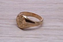 Load image into Gallery viewer, Chunky 18ct Gold Prince of Wales Feathers Signet Ring