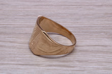 Load image into Gallery viewer, Large Patterned Yellow Gold Signet Ring