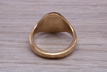 Load image into Gallery viewer, Chunky Oval Yellow Gold Signet Ring, Made from Solid Cast Gold, British Hallmarked