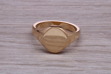 Load image into Gallery viewer, Chunky Oval Yellow Gold Signet Ring, Made from Solid Cast Gold, British Hallmarked
