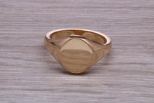 Load image into Gallery viewer, Chunky Oval Yellow Gold Signet Ring, Made from Solid Cast Gold, British Hallmarked