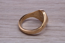 Load image into Gallery viewer, Chunky Oval Yellow Gold Signet Ring, Made from Solid Cast Gold, British Hallmarked