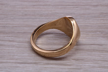 Load image into Gallery viewer, Chunky Oval Yellow Gold Signet Ring, Made from Solid Cast Gold, British Hallmarked