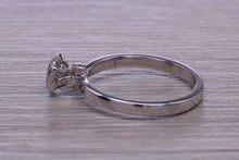 Load image into Gallery viewer, One carat Moissanite Diamond set in Four Claw Platinum Solitaire