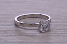 Load image into Gallery viewer, One carat Moissanite Diamond set in Four Claw Platinum Solitaire