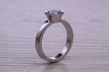 Load image into Gallery viewer, Chunky Rub over set One carat Moissanite Diamond Ring