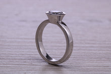 Load image into Gallery viewer, Chunky Rub over set One carat Moissanite Diamond Ring