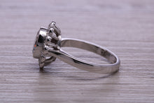 Load image into Gallery viewer, 1.25 carat Moissanite Diamond Cluster set Platinum Ring
