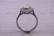 Load image into Gallery viewer, 1.25 carat Moissanite Diamond Cluster set Platinum Ring