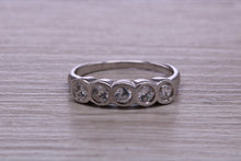 Load image into Gallery viewer, One carat 5 Stone Moissanite Diamond set Eternity Ring