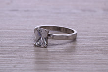 Load image into Gallery viewer, Two carat Emerald cut Moissanite Diamond Solitaire