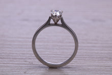 Load image into Gallery viewer, Tear drop cut One carat Moissanite Diamond set Platinum Solitaire