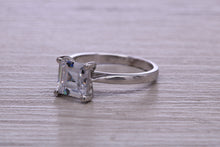 Load image into Gallery viewer, One carat Princess cut Moissanite Diamond Solitaire