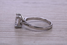 Load image into Gallery viewer, One carat Princess cut Moissanite Diamond Solitaire