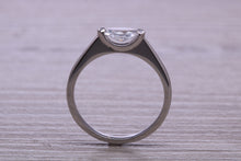 Load image into Gallery viewer, Marquise cut One carat Moissanite Diamond set Platinum Solitaire