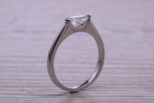 Load image into Gallery viewer, Marquise cut One carat Moissanite Diamond set Platinum Solitaire