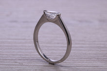 Load image into Gallery viewer, Marquise cut One carat Moissanite Diamond set Platinum Solitaire