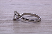 Load image into Gallery viewer, One carat Moissanite Diamond set Platinum Solitaire