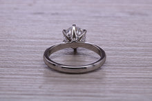 Load image into Gallery viewer, One carat Moissanite Diamond set Platinum Solitaire