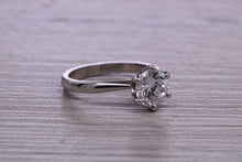 Load image into Gallery viewer, One carat Moissanite Diamond set Platinum Solitaire